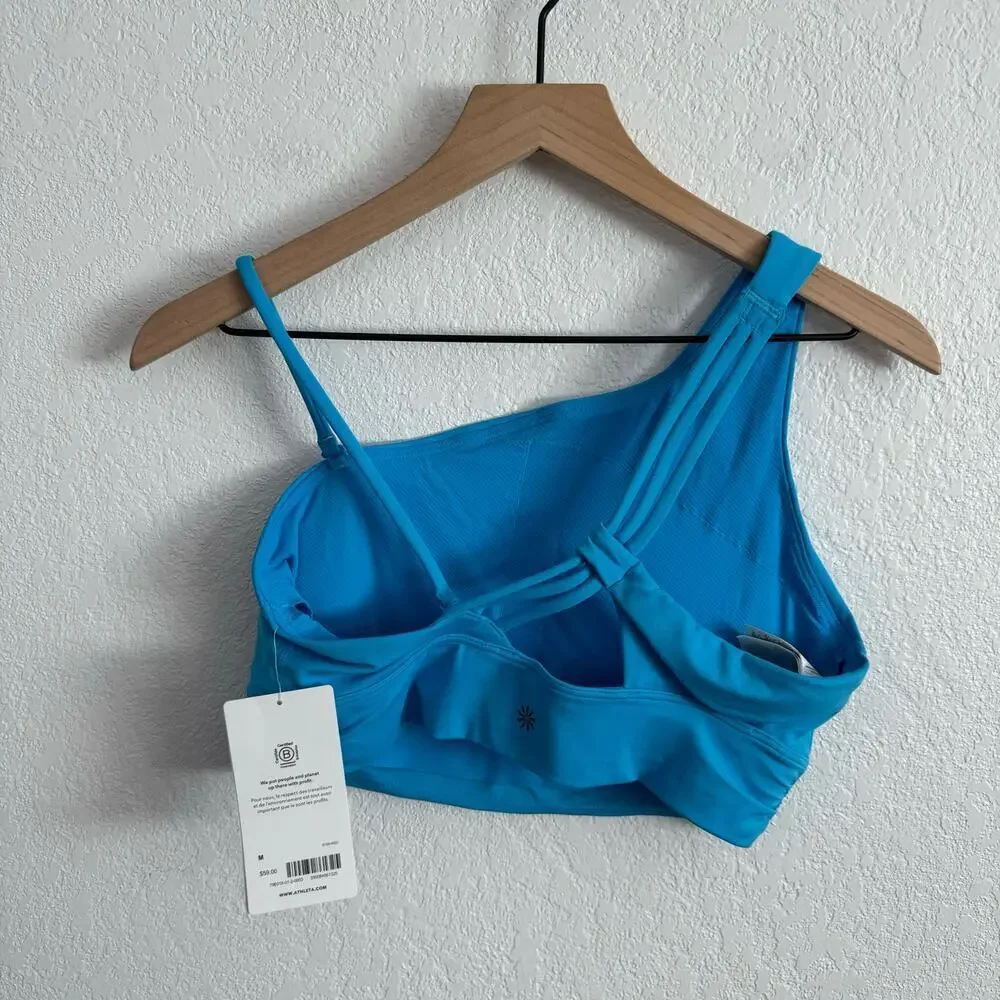 ๐ Athleta Blue One-Shoulder Sports Bra - Picture 5 of 6